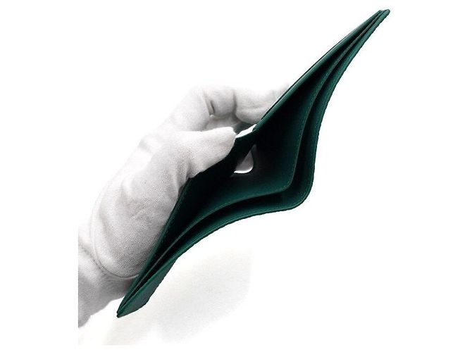 Louis Vuitton Green Leather Aerogram Men's Multiple Wallet - view 7