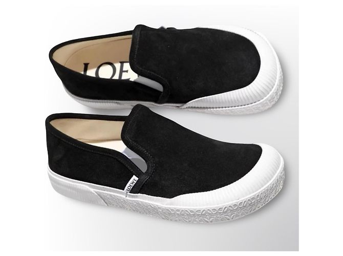 Sneakers Loewe in camoscio nero - vista 12