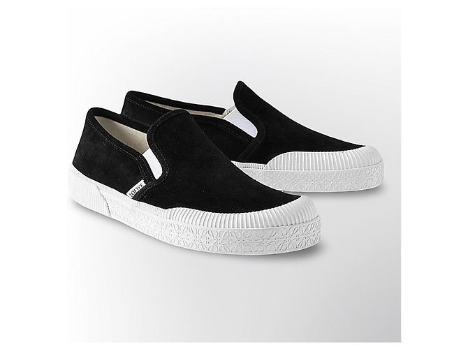 Sneakers Loewe in camoscio nero - vista 2
