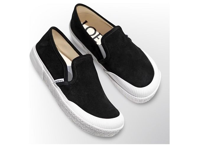 Sneakers Loewe in camoscio nero - vista 5