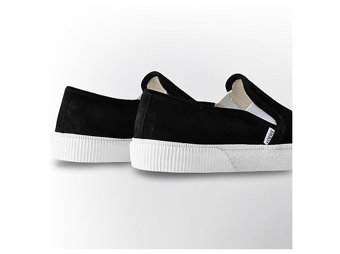Sneakers Loewe in camoscio nero - vista 6