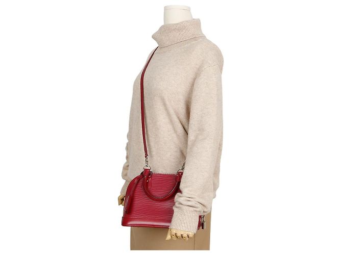 Louis Vuitton Borsa Tote e a tracolla Alma in pelle Epi Fuchsia Rosa - vista 13