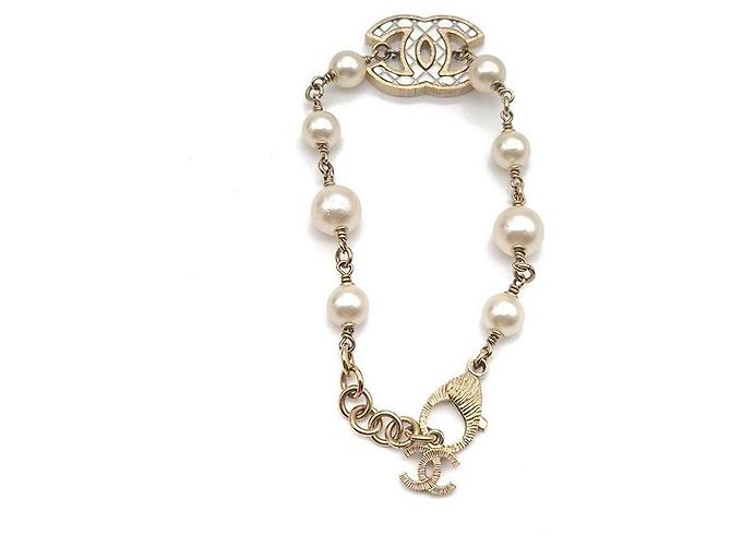 Bracciale Chanel di perle bianco - vista 3