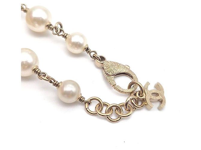 Bracciale Chanel di perle bianco - vista 6