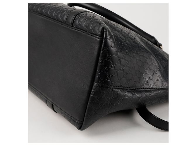 Gucci Borsa a Tracolla Micro Sima Tote Nera Nero - vista 10