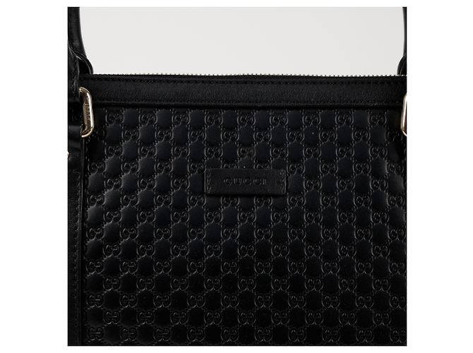 Gucci Borsa a Tracolla Micro Sima Tote Nera Nero - vista 2