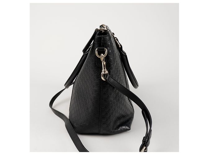 Gucci Borsa a Tracolla Micro Sima Tote Nera Nero - vista 6