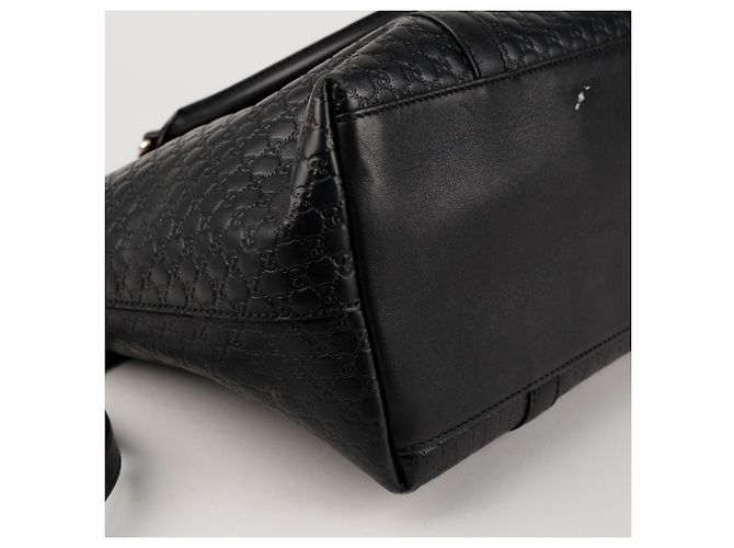 Gucci Borsa a Tracolla Micro Sima Tote Nera Nero - vista 9