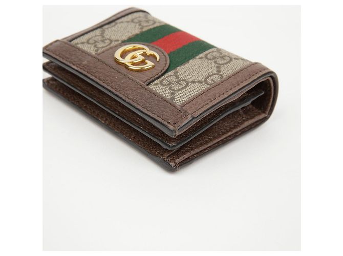 Gucci Tarjetero Ophidia GG Marrón Castaño - vista 10
