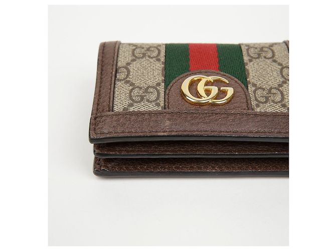 Gucci Tarjetero Ophidia GG Marrón Castaño - vista 11