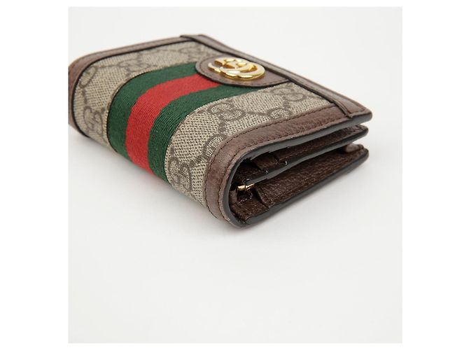 Gucci Tarjetero Ophidia GG Marrón Castaño - vista 13