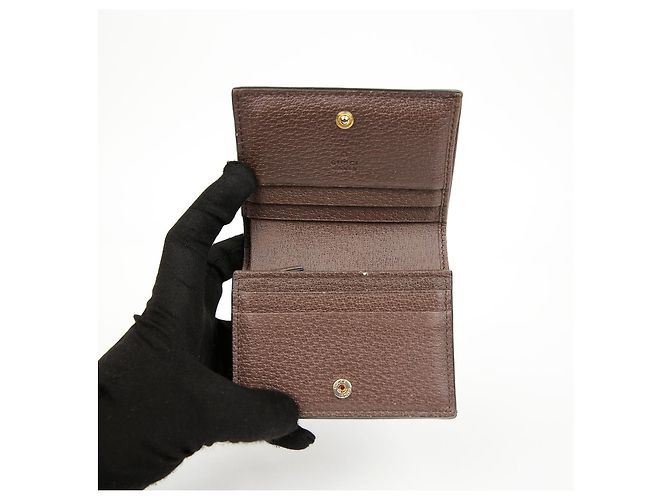 Gucci Tarjetero Ophidia GG Marrón Castaño - vista 14