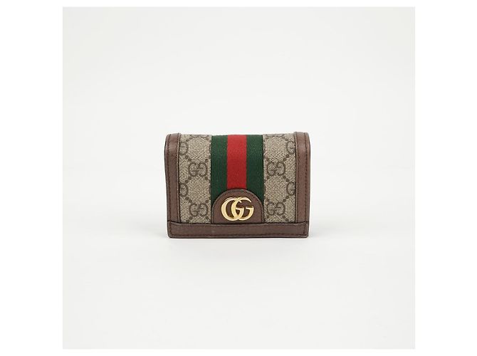 Gucci Tarjetero Ophidia GG Marrón Castaño - vista 2