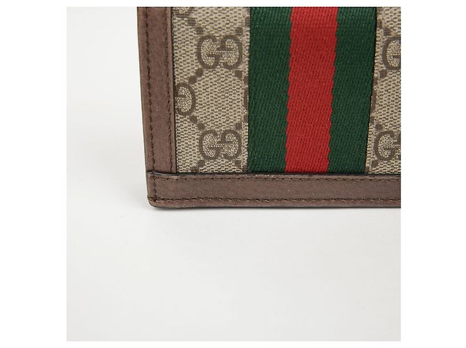 Gucci Tarjetero Ophidia GG Marrón Castaño - vista 5