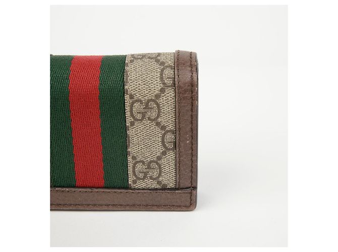 Gucci Tarjetero Ophidia GG Marrón Castaño - vista 6