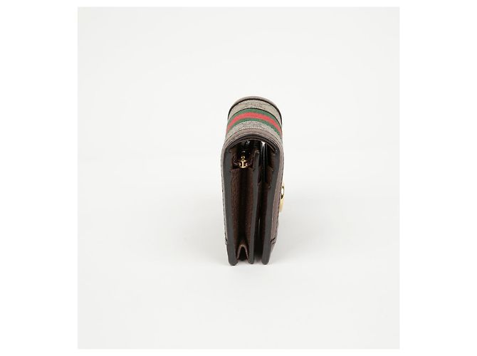 Gucci Tarjetero Ophidia GG Marrón Castaño - vista 7
