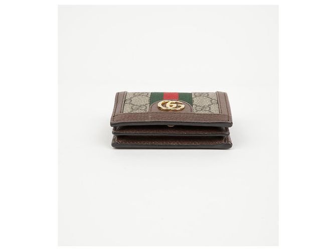 Gucci Tarjetero Ophidia GG Marrón Castaño - vista 8