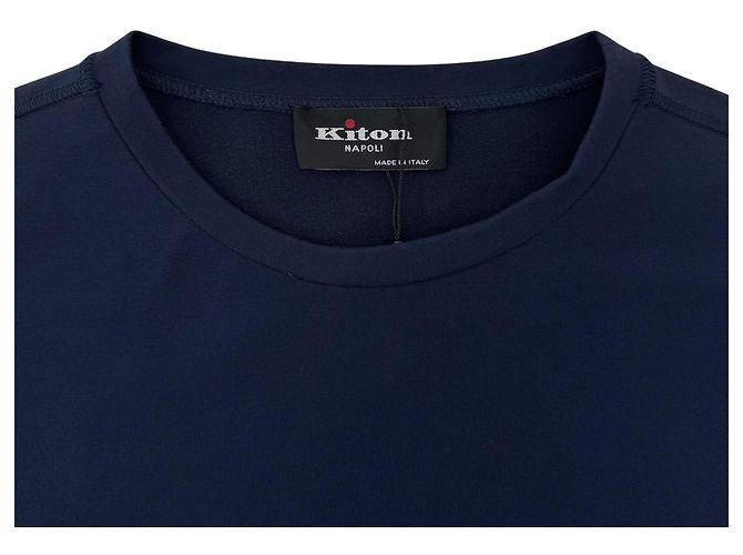 Kiton Klassisches Logo-Sweatshirt für Herren Navy Blau - Ansicht 10