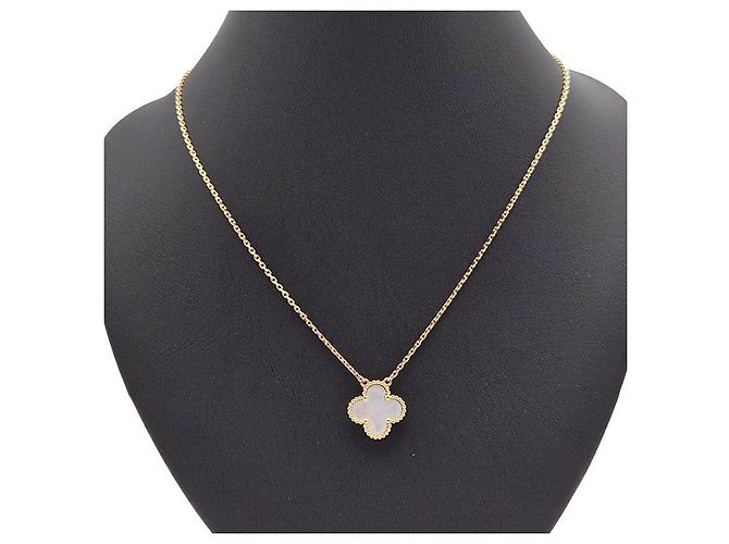 Van Cleef & Arpels Collier Vintage Alhambra Jaune - vue 2