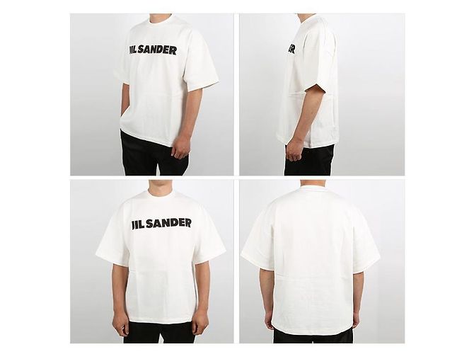 Jil Sander T-Shirt mit kurzen Ärmeln und Logo Weiß - Ansicht 2