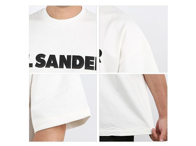 Jil Sander T-Shirt mit kurzen Ärmeln und Logo Weiß - Ansicht 3