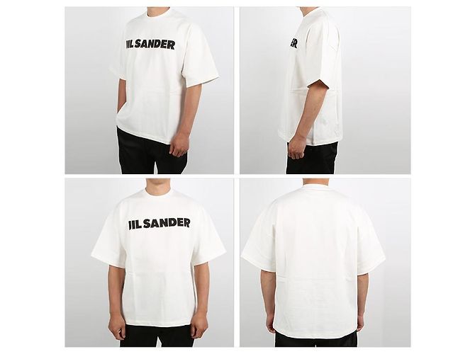 Jil Sander T-Shirt mit kurzen Ärmeln und Logo Weiß - Ansicht 6