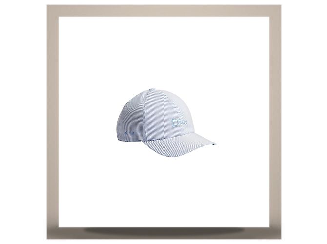 Dior Riviera Mariniere De Player Cap Light Blue Silk Cotton - vue 3