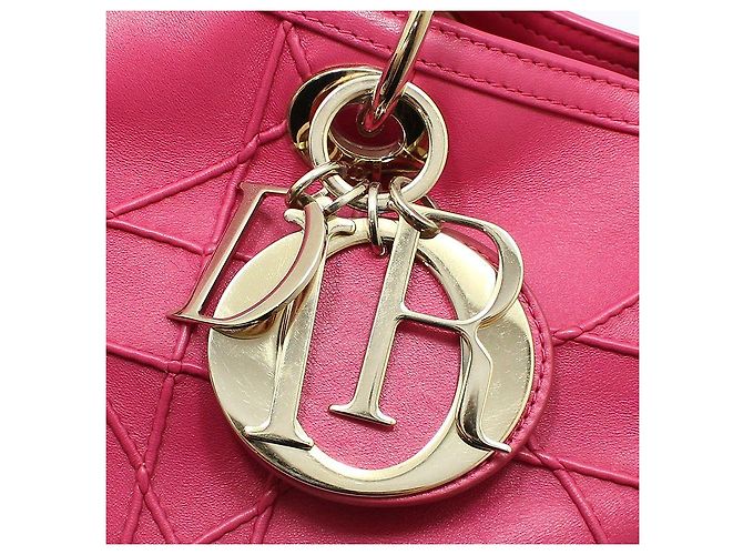 Dior Borsa a tracolla Boston Granville in nappa Cannage rosa - vista 10