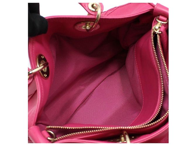 Dior Borsa a tracolla Boston Granville in nappa Cannage rosa - vista 14