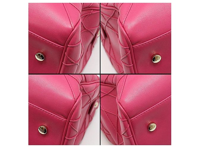 Dior Borsa a tracolla Boston Granville in nappa Cannage rosa - vista 16