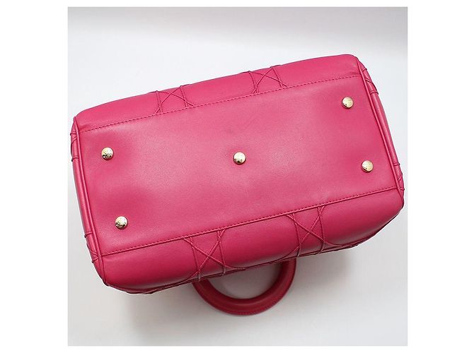 Dior Borsa a tracolla Boston Granville in nappa Cannage rosa - vista 5