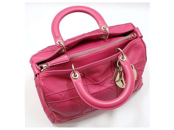 Dior Borsa a tracolla Boston Granville in nappa Cannage rosa - vista 6