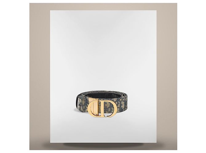 Dior Cinto Reversível Blue Smooth Calfskin Oblique Jacquard - vista 3