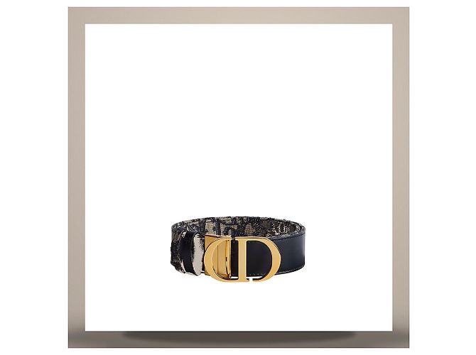 Dior Cinto Reversível Blue Smooth Calfskin Oblique Jacquard - vista 4
