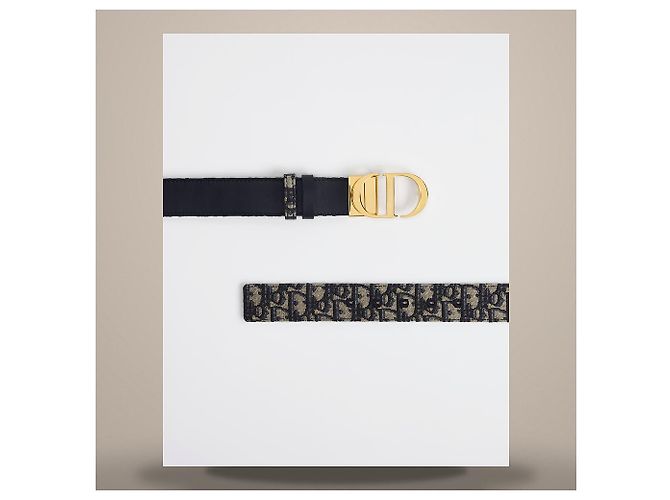 Dior Cinto Reversível Blue Smooth Calfskin Oblique Jacquard - vista 5