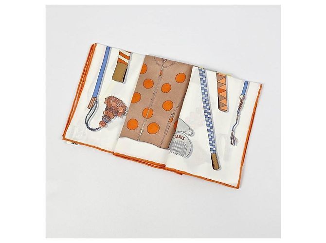 Hermès Foulard Carré in seta da donna Arancione - vista 10