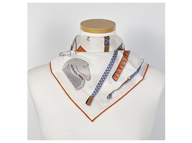 Hermès Foulard Carré in seta da donna Arancione - vista 12