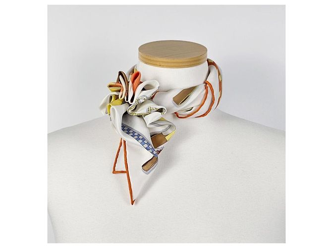 Hermès Foulard Carré in seta da donna Arancione - vista 13