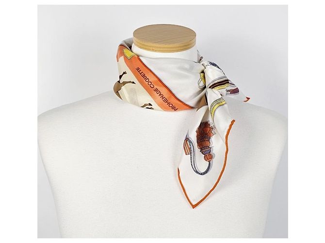Hermès Foulard Carré in seta da donna Arancione - vista 14