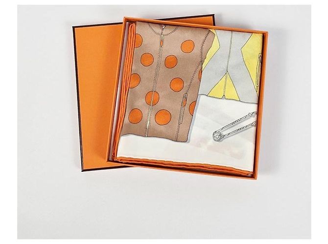 Hermès Foulard Carré in seta da donna Arancione - vista 16