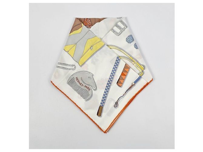Hermès Foulard Carré in seta da donna Arancione - vista 7