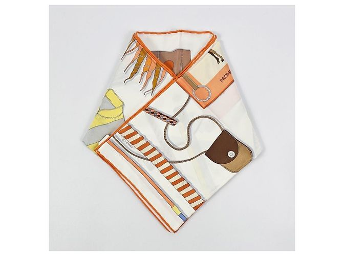 Hermès Foulard Carré in seta da donna Arancione - vista 8