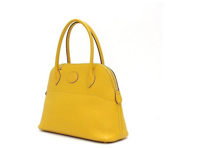 Hermès Saco Tote e Saco de Ombro Yellow Appsong Bolide com Gold Hardware Amarelo - vista 3