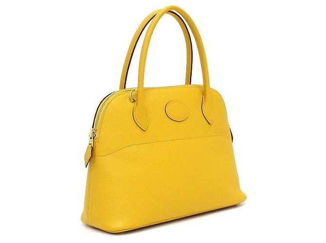Hermès Saco Tote e Saco de Ombro Yellow Appsong Bolide com Gold Hardware Amarelo - vista 4