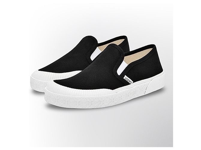 Sneakers Loewe Vulca in camoscio nero - vista 15