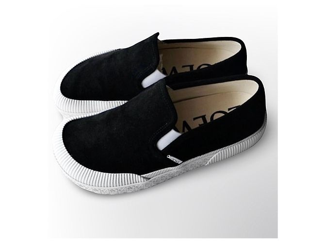 Sneakers Loewe Vulca in camoscio nero - vista 9