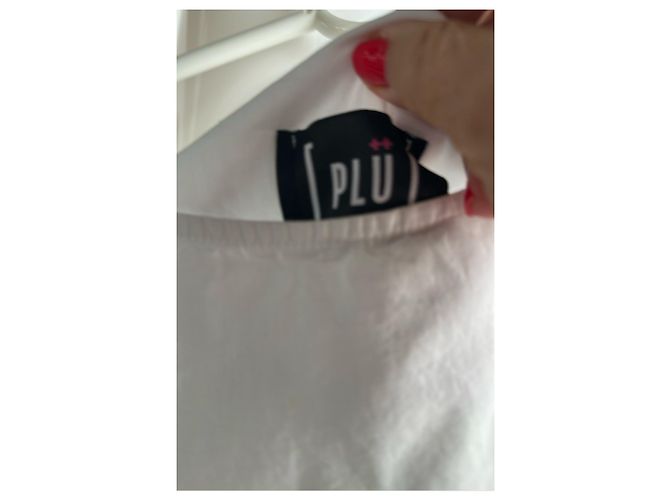 Autre Marque PLU Baumwollbluse in Weiß - Ansicht 3