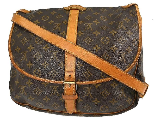 Louis Vuitton Saumur Monogram 35 Marrone - vista 2