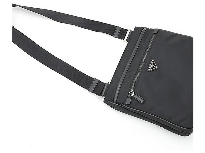 Borsa a tracolla Prada Nylon x Saffiano Leather Nero - vista 2