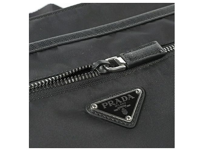 Borsa a tracolla Prada Nylon x Saffiano Leather Nero - vista 5